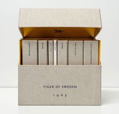 tiger of sweden boxed books in a box