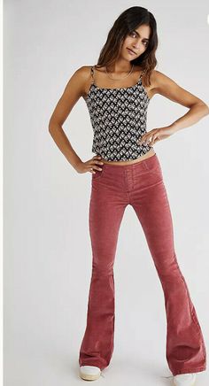 Size 31 Free People Pull On Corduroy Flare In Garnet Royale. C10082215C31 Line through name to prevent store return Burgandy Velvet Pants, Courdoury Flare Pants, Free People Orange Flare Pants, Burgandy Flare Leggings, Aerie Velour Flare Pants, Womens Corduroy Flare Pants, Kick Flare Corduroy Pants, Target Flare Pants, Flare Curdory Pants