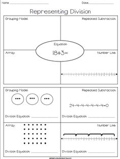 a worksheet for rounding division with numbers