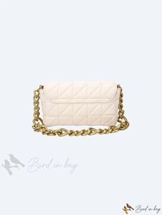 Bird in Bag - Chain Flap Bag Trendy Daily Use Clutch With Chain, Beige Rectangular Shoulder Bag With Chain Strap, Crossbody Clutch With Chain Strap For Shopping, Beige Square Bag With Chain Strap, Beige Shoulder Bag With Chain Strap, Everyday Square Shoulder Bag With Chain, Square Bag With Gold Chain For Daily Use, Shopping Shoulder Clutch With Chain Strap, Chain Strap Clutch Shoulder Bag For Shopping