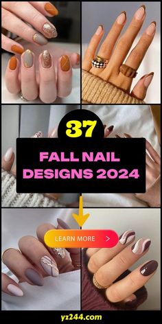 Autumn Almond Nails Design, Fall Short Almond Nails Ideas, Short Almond Nails Designs Fall 2024, Short Oval Fall Nails, Fall Nails Almond Shape Short, Fall Almond Shaped Nails, Short Almond Fall Nails, Fall Nail Designs Simple