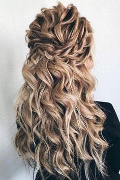 Glamorous Wedding Hair, Wedding Hair Half, Boho Wedding Hair, Best Wedding Hairstyles, Wedding Hairstyles Half Up Half Down, Half Updo, Wedding Hair Down, Bridal Hairstyles