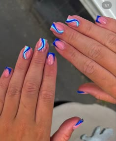 Vacation Nail Inspo Short, Carribean Cruise Nail Ideas, Summer Nail Inspo 2024 Square, Preppy Nails, Teen Nails, Holiday Acrylic Nails, Usa Nails, Simple Gel Nails, Summery Nails