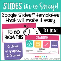 a poster with text that says slides in a snap