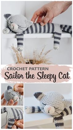 crochet pattern sailor the sleepy cat