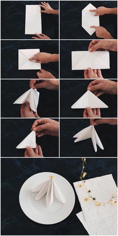 how to make origami napkins that look like stars