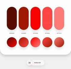 the shades of red are shown in this graphic style, and each color is different