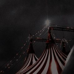 an image of a circus tent at night