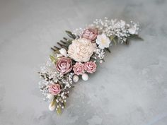 This beautiful hair comb is a lovely accessory, perfect for a party or wedding.  Our stunning faux flowers look like the real. Colors: Ivory&Dusty Rose Dimensions are given in centimeters 1 in = 2.54 cm Pink Spring Wedding Headpieces, Pink Handmade Flower Hair Accessories For Wedding, Dusty Rose Hair Comb, Dusty Rose Hair, Artificial Flower Hair Comb, Adjustable Pink Flower Hair Accessories, Flower Hair Accessories Wedding, Pink Rose Hair Clip, Engagement Hairstyles