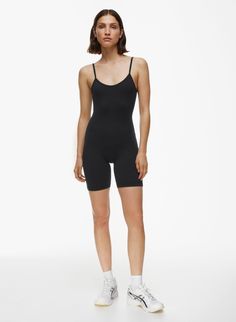 TNABUTTER™ NEW RHYTHM 7" ROMPER Aritzia Romper, Workout Romper, Flare Top, Shorts Sweatpants, Biker Short, Denim Leggings, Short Jumpsuit, Romper With Skirt, Short Rompers