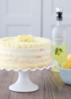 Limoncello Cake Limoncello Ricotta Cake, Sweet Treats Ideas, Lemoncello Dessert, Limoncello Cake, Mascarpone Frosting, Mascarpone Cream, Cake Layers, Cheesecake Factory, Lemon Desserts