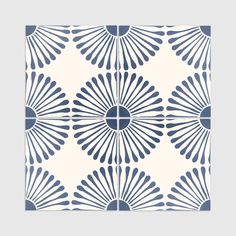 a blue and white tile pattern