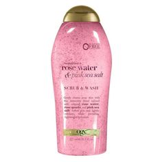 Infused With Rose Water, Rose Quartz And Pink Sea Salt, Softens Skin And Lightly Exfoliates, For Lightweight Hydration, No Sulfates Size: (Pack of 3). Rose Water Body Wash, Rose Water And Pink Sea Salt, Ogx Body Wash, Rose Body Wash, Sea Salt Scrubs, Pink Sea Salt, Water Aesthetic, Pink Sea, Body Spa