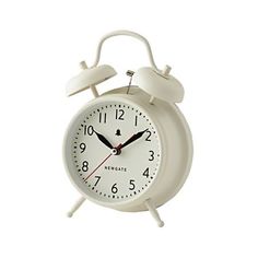 an alarm clock is shown on a white background