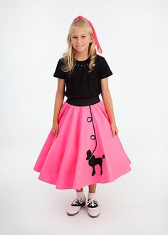 1950s Style Outfits, Holloween Costumes, Poodle Skirts, Themed Costumes, 50 Dress, Grease Costumes, Skirt Costume, Skirt Scarf, Girls Costumes