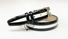 Style: MA-Patent Belt-Black/White Elegant Patent Leather Belt from our Maurice collection features soft Nubuck lining and a Gunmetal Buckle! Belt is 1-1/4 inches wide. Belt sizes 32 & 34 are not returnable. Cordovan Shoes, Sneaker Outfits, Black And White Sneakers, Shoe Horn, Shoe Tree, Belt Black, Wide Belt, Sneakers Outfit, Buckle Belt