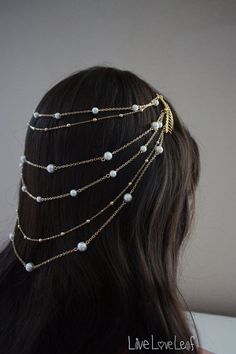 Hair Chain Jewelry, Hair Accessories Gold, Gold Hair Accessories Wedding, Hair Piece Wedding Hair, Hair Piece Wedding, Bridal Hair Accessory, Hair Chains, Accessories Gold, Head Jewelry