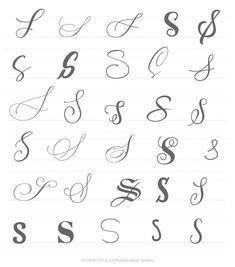 the letters and numbers in cursive handwriting