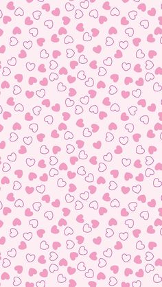 pink hearts on white background for valentine's day greeting card or scrapbook cover