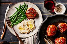 some food is sitting in a pan on a table