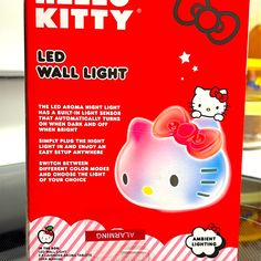 the hello kitty led wall light is on display