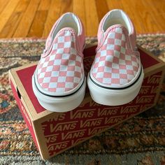 Never Worn Pink Checkered Vans!! Toddler Girls Size 11! Pink Checkered Vans, Girls Vans, Vans Toddler, Checkered Vans, Pink Checkered, Shoes Brand, Wear Pink, New Girl, Vans Shoes