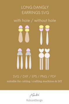 Dangly earring SVG bundle with geometric shapes. For DIY, gifts and small jewelry businesses. These look great with leather, faux leather, felt, foam, wood, clay, vinyl, paper and many more. You may mix and match the shapes to achieve as many combinations as you wish. Happy making! 🌕FILES INCLUDED🌕 -SVG- Files for Circuit Design Space, Silhouette Studio (Designer Edition), Inkscape and other cutting machines and programs that accept SVG files -DXF- For Silhouette Studio Basic Edition -EPS- For Clay Vinyl, Dangly Earring, Earring Template, Earring Svg, Classy Earrings, Shape Templates, Vector Cut Files, Circuit Design, Vector Cut