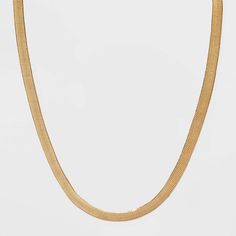 Herringbone Chain Necklace - A New Day™ Gold : Target Herringbone Chain Necklace, Herringbone Chain, Herringbone Necklace, Bright Gold, Lovely Necklace, Staple Pieces, Black Jumpsuit, Fashion Flats, A New Day