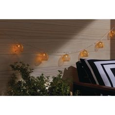 Indoor 12 ft. Battery Operated Metal Integrated LED String Lights (10-Light) - Super Arbor Battery Operated String Lights, Battery String Lights, Led Garden Lights, Bulb String Lights, Solar String Lights, Hampton Bay, Color Changing Led, String Lights Outdoor, Led String Lights