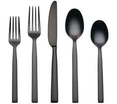 a set of five forks, spoons and knives