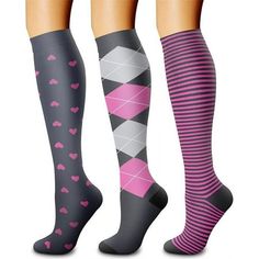 OUR COMPRESSION SOCKS- (15-20 mmHg) are recommended by doctors and preferred by trainers. The smooth heel and toe provide unmatched comfort. We carefully designed and manufactured our compression socks to provide premium support, comfort, and relief without compromising your mobility. Form fitting, lightweight, and breathable fabric features maintain joint stability regardless of activity. COMPRESSION IS PROVEN to allow you to move faster, react quicker and use less energy. Targeted compression Sports Compression Socks, Cycling Clothing, Mens Style Guide, Socks For Women, Athletic Running, Minimalist Wardrobe, Compression Socks, Women's Wardrobe, Basic Style