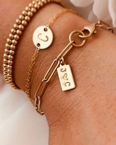 Custom Initial Bracelet, Tag Initial Bracelet, Personalized Tag With Initial, Custom Tag Bracelet, Paperclip Bracelet, Valentines Day Gifts - Etsy Metal Stamping Jewelry, Bracelet Tag, Paperclip Bracelet, Block Font, Metal Stamped Jewelry, 4 Characters, Permanent Jewelry, Stamped Bracelet, Cursive Font