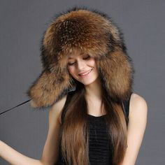 Women Warmer Real Raccoon Fur Hat Russian Ushanka Cossack Ear Cap Warmth Outdoor | eBay Fur Russian Hat, Fur Trapper, Fur Trapper Hat, Russian Hat, Hood Hat, Ear Cap, Russian Style, Trapper Hat, Fur Accessories