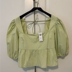 Nwt Abercrombie Puff Sleeve Blouse Color: Lime Size: Medium Puff Sleeve Blouse, Abercrombie Fitch, Puff Sleeve, Sleeve Blouse, Top Blouse, Blouses, Womens Tops, Size Medium, Green