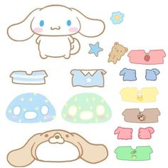 a bunch of different items that are in the shape of a bunny and other things