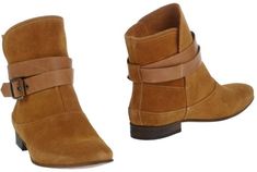 SAN MARINA Ankle boots, SAN MARINA Ankle boots. sueded effect, strap detailing, solid color, round toeline, leather lining, leather sole, flat, contains non-textile parts of animal origin. Soft Leather Womens Boots Ankle