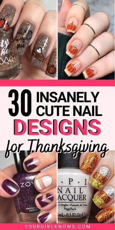 November Nail Design Ideas, Thanksgiving Gel Nails, November Nails Designs, November Nail Art, November Nail, Nails Thanksgiving