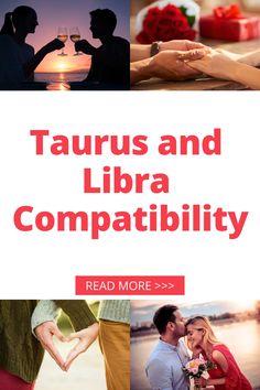 two people holding hands with the words taurus and libra compatibility