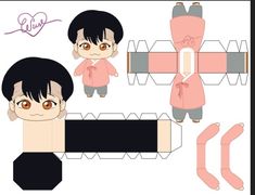 the paper doll is cut out and ready to be made