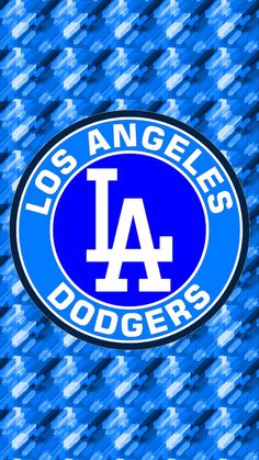 the los angeles dodgers logo on a blue background