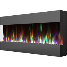 Enjoy the perfect ambience for your home with Cambridge's recessed, wall mounted electric fireplace. Our modern and sleek design is perfect for any home and offers an LED color changing display to fit seamlessly into your home's aesthetic. Whether you’re feeling classic orange, bright green, ultraviolet, or all the colors at once, our unique color spectrum is sure to please. The flames can operate with or without heat, which makes it perfect for warmer seasons and year-round use. A convenient re Wall Mounted Electric Fireplace, Mounted Electric Fireplace, Fireplace Heat, Wall Mounted Fireplace, Mounted Fireplace, Fireplace Heater, Electric Fireplace Insert, Wall Mount Electric Fireplace, Recessed Wall