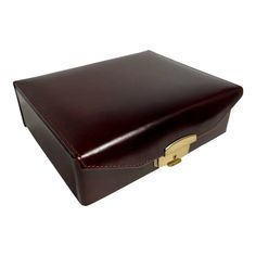 EXCELLENT Leather-Covered Jewelry Trincket Box  Made in Spain Aprox. dimensions: 6" x 5" x 2" Brown Rectangular Case For Formal Occasions, Classic Brown Cases For Formal Occasions, Classic Brown Formal Cases, Classic Cases As Gifts, Classic Rectangular Cases For Formal Occasions, Classic Rectangular Cases For Formal Use, Brown Rectangular Formal Case, Brown Formal Rectangular Case, Classic Rectangular Storage Cases