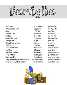 the simpsons family is shown in this worksheet for children's english language