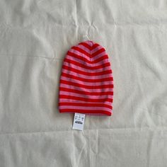 Adorable Pink And Red Striped Knit Hat * Brand New * Full Of Personality (Sku 6: Fun, Winter, Fall, Valentine’s, Striped, Warm) Casual Red Beanie One Size, Casual Warm Red Beanie, Casual Red Soft Knit Beanie, Casual Pink One-size Beanie, Playful Pink Beanie, One Size Fits Most, Playful Pink Beanie (one Size Fits Most), Red Cotton Winter Beanie, Red Knit Casual Beanie, Playful Pink Beanie