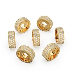 "Thank you for coming in! 14k solid yellow three lane diamond studded gold diamond eternity spacers, staple finding for you high end gold jewelry! Stamped \"14k\" or 18k! You'll get 1 piece per winning! Size: 10.3mm x 4mm (4mm hole size) Weight: 2.13 grams (14k) 2.50 grams (18k) Diamond: 75pc 1mm (0.30 cts.) MATERIAL: 14k Solid Yellow Gold, Genuine Natural diamonds" Gold Diamond Studs, Color Beads, Amethyst Purple, Diamond Eternity, Birthstone Charms, Turquoise Pendant, 14kt Gold, Real Diamonds, Solid Yellow