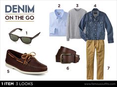 Denim on the Go - The Denim Jacket Men Closet, Best Dressed Man, Men's Casual Style, Fashion Pieces, Men's Apparel, Men's Wear, Gentleman Style, Mens Casual