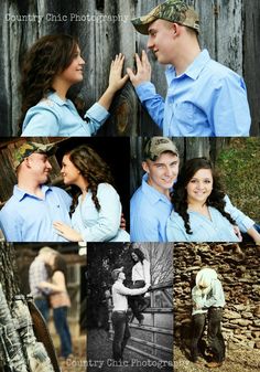 two people standing next to each other in front of a wooden fence and holding hands