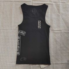 Size: M Color: Black Material: 100% Cotton Brand Logo Machine Washable New With Tags Chrome Hearts Tank Top, Chrome Hearts Shirt, Heart Tank Top, Heart Top, Script Logo, Birthday Wishlist, Chrome Hearts, Black Tank Tops, Brand Logo