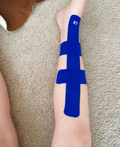 Got some KT and taped my shin splint, we'll see how it goes! So far, it's really comfortable and I feel more blood in the general area so definitely a good start! Disney Half Marathon Training, Shin Splints Stretches, Shin Splint Relief, Shin Splint Exercises, Kt Tape, Sports Tape, Kinesiology Taping, Shin Splints