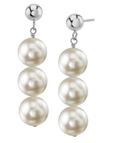 These exquisite pearl earrings add a touch of elegance to any occasion. These earrings feature two lustrous 7.0-7.5mm AA+ quality Akoya pearls, hand picked for their gorgeous luster and unblemished surface. The pearls are mountings on 14K white gold. If you have any questions about our jewelry, feel free to call us anytime at 866-87-PEARL (866-877-3275). Formal White High Luster Pearl Earrings, Classic Pearl White Pearl Earrings With Round Beads, Classic Pearl Earrings For Anniversary, Classic Round Pearl Earrings For Anniversary, Classic High Luster Pearl Drop Earrings, Formal Pearl Drop Earrings, Formal Silver High Luster Pearl Earrings, Silver Akoya Pearl Earrings With High Luster, High Luster Silver Akoya Pearl Earrings